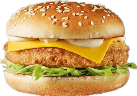 Br. kipburger met kaas
