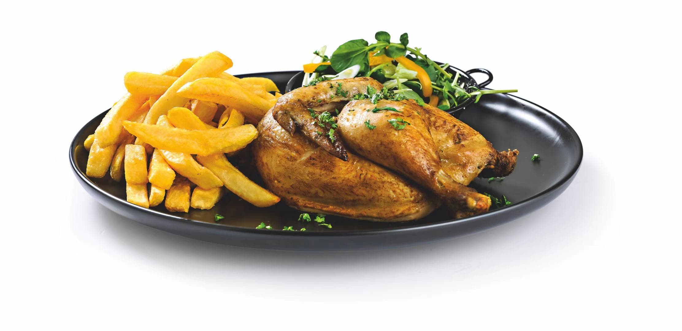 Halve kip menu